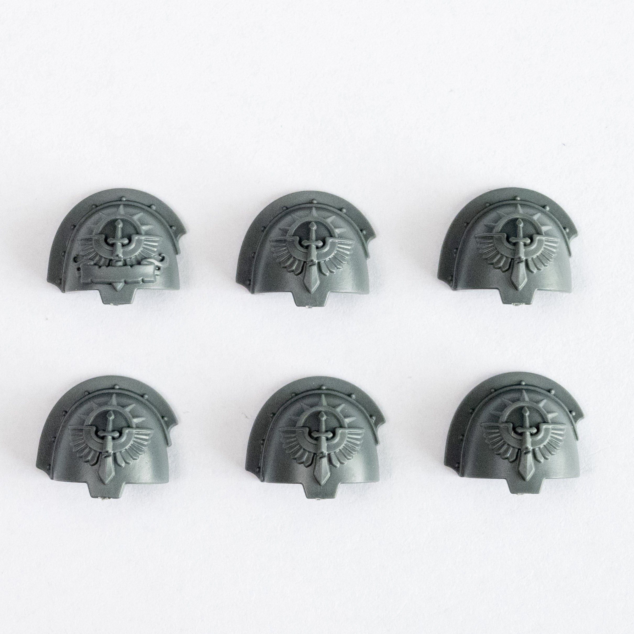 Dark Angels Deathwing Knights Shoulder Pads x 6 B - Warhammer - Conversion Part