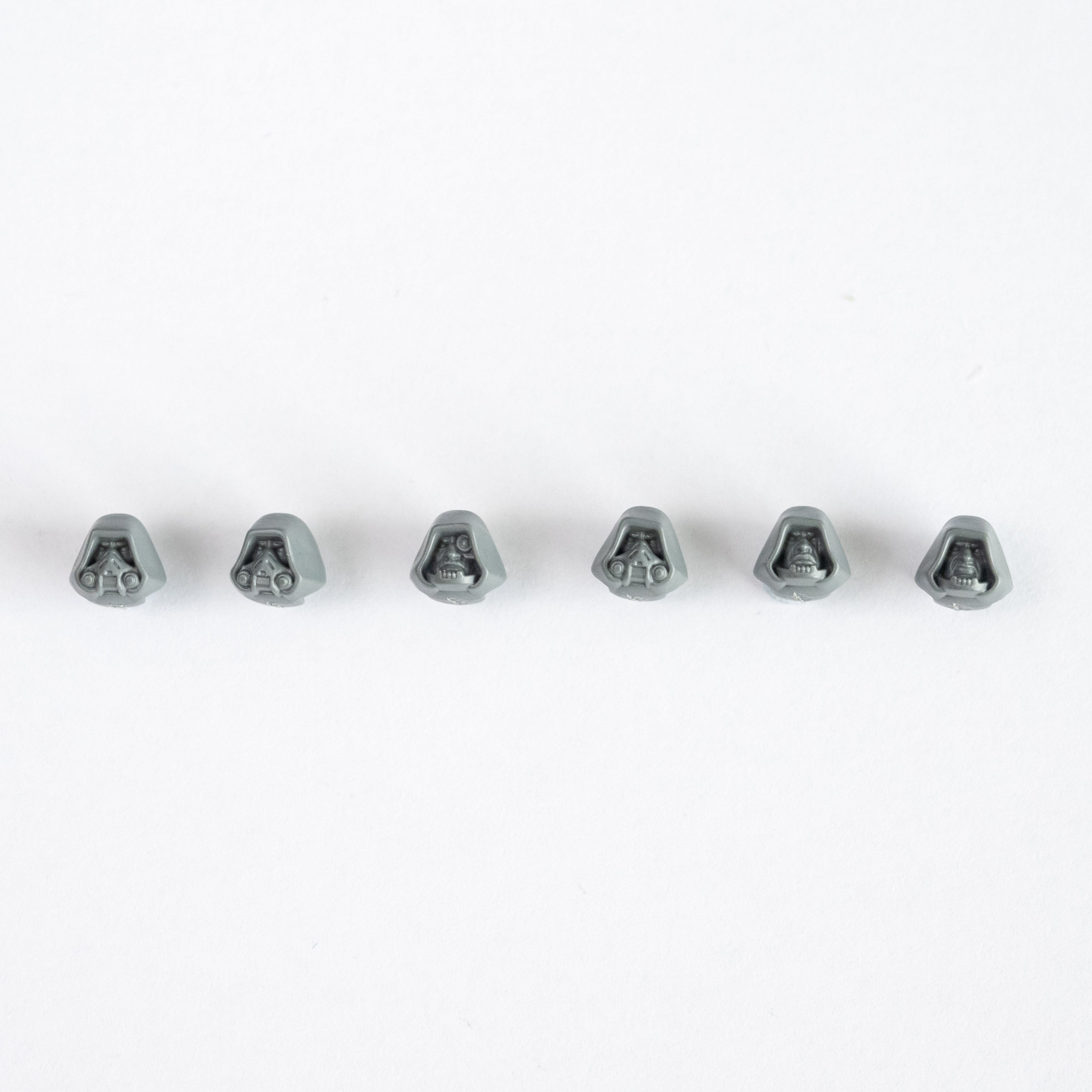 Dark Angels Deathwing Knights Hooded Heads x 6 - Warhammer - Kitbash Bit