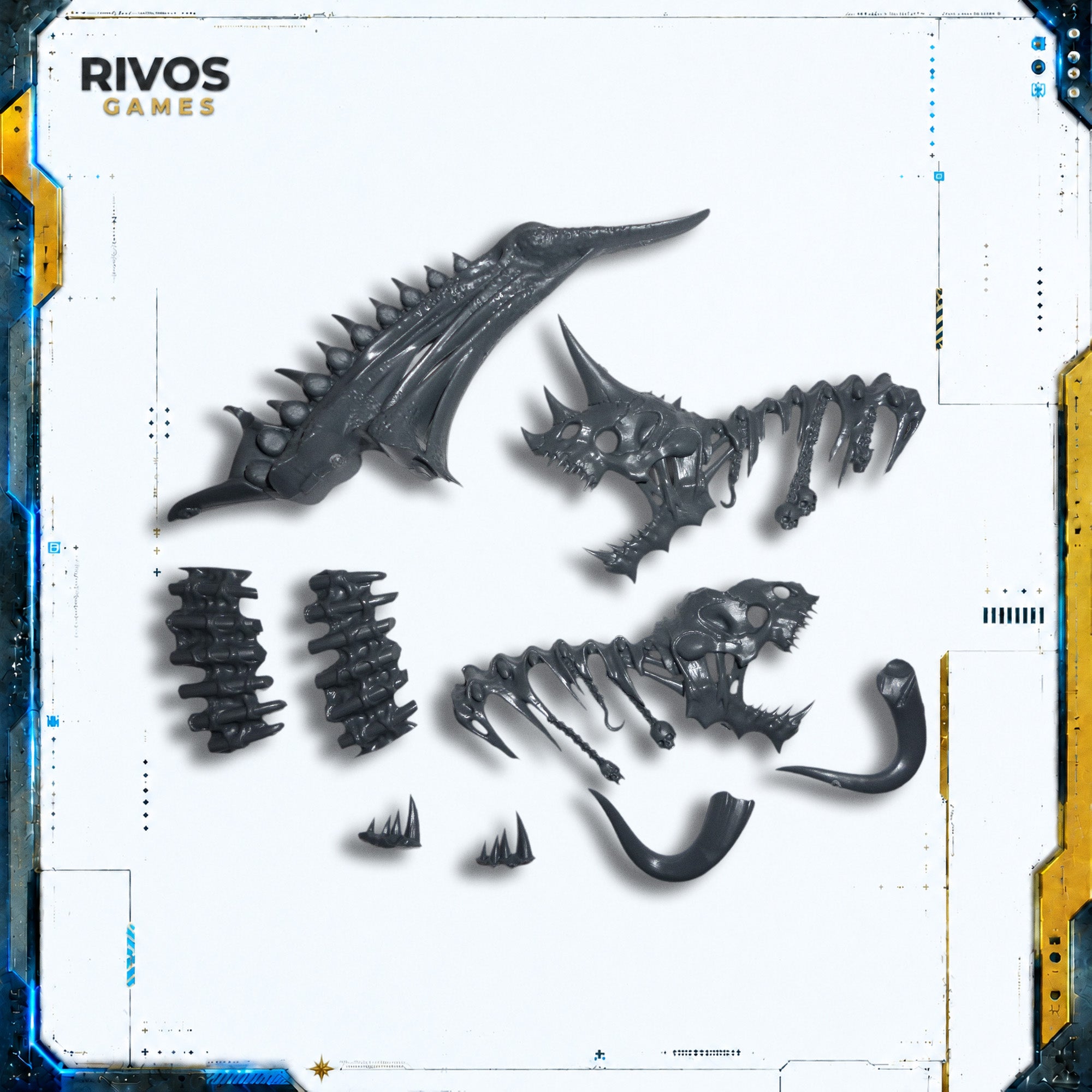 Warhammer Soulblight Gravelords Vampire Lord on Dragon Head A - Bits (Bitz)