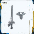 Warhammer Soulblight Gravelords Vampire Lord Head & Sword - Bits (Bitz)