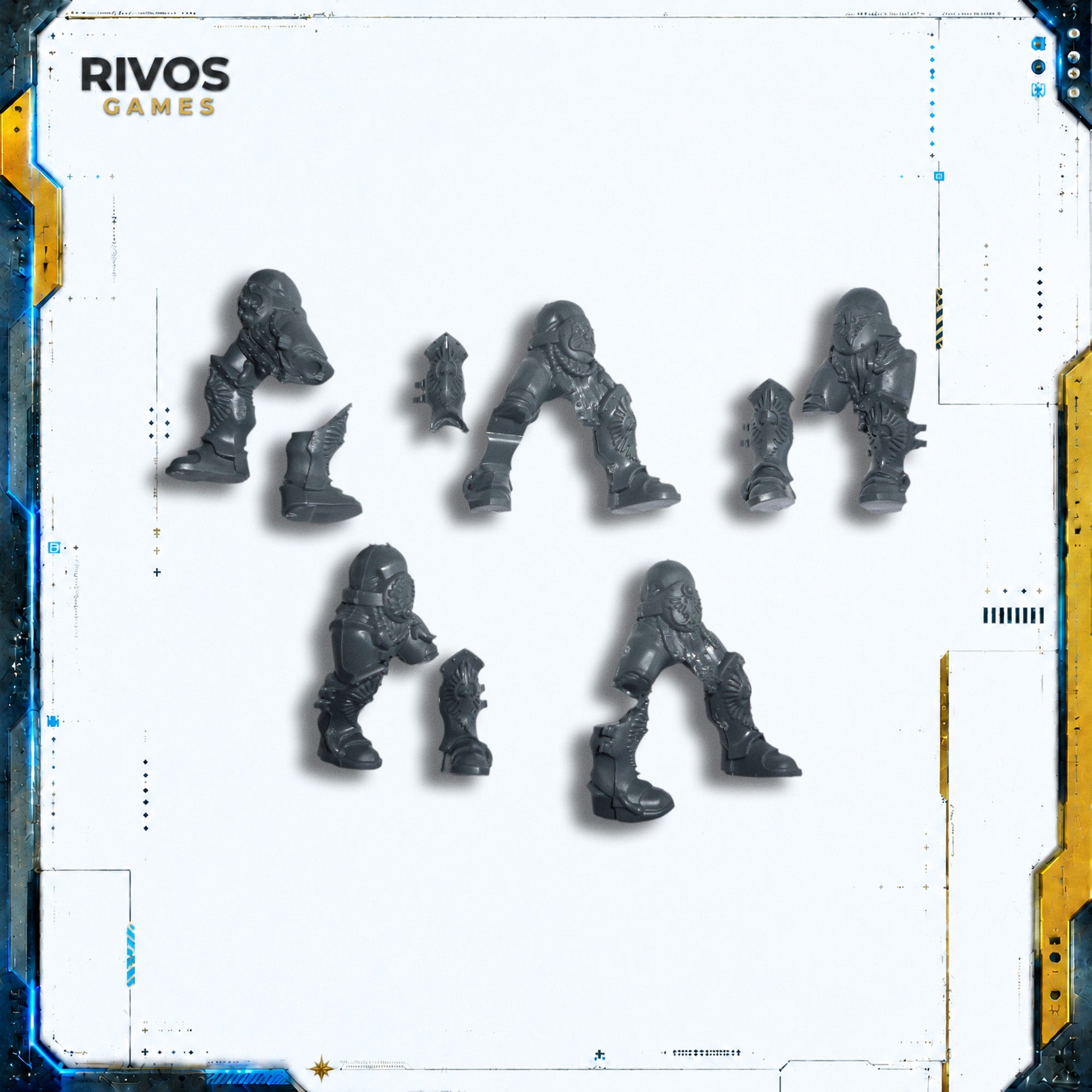 Warhammer 40K Adeptus Custodes Custodian Guard Legs x 5 - Bits (Bitz)