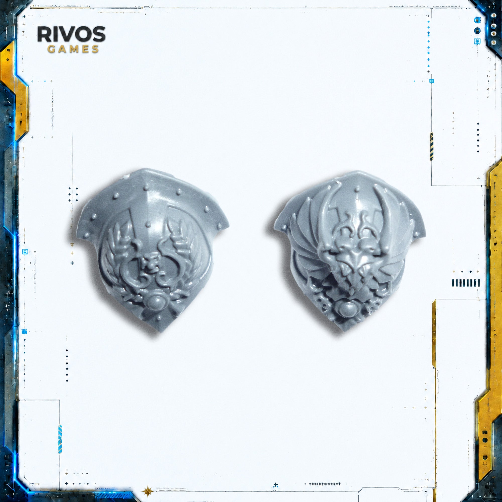 Warhammer 40K Adeptus Custodes Custodian Guard Shoulder Pads x 2 C - Bits (Bitz)