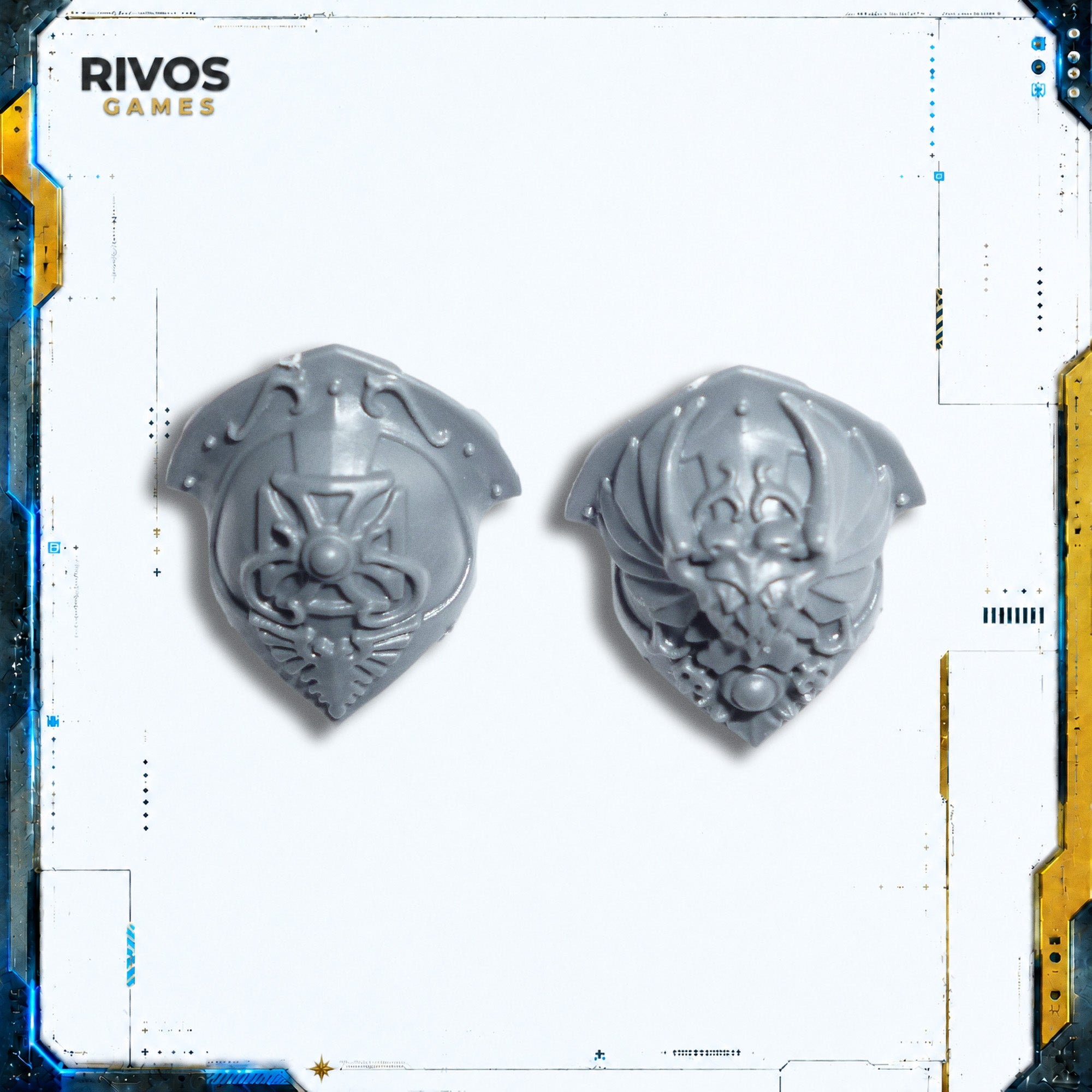 Warhammer 40K Adeptus Custodes Custodian Guard Shoulder Pads x 2 D - Bits (Bitz)