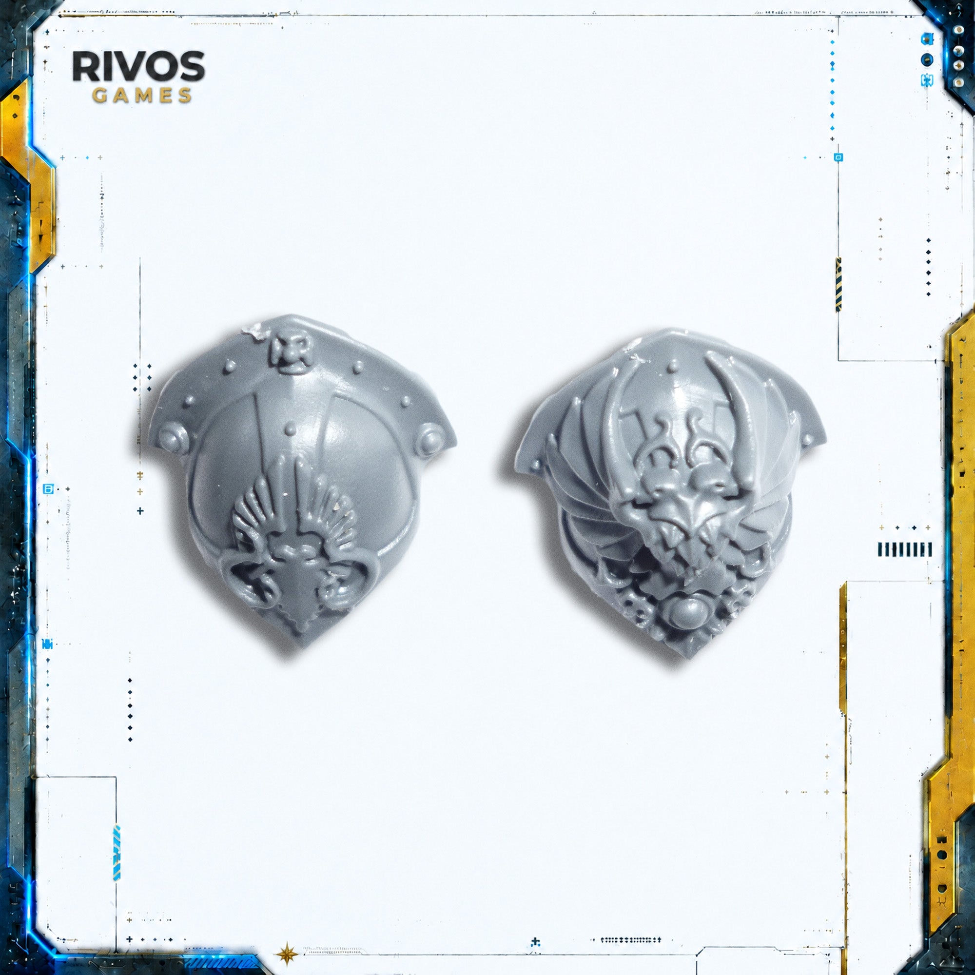 Warhammer 40K Adeptus Custodes Custodian Guard Shoulder Pads x 2 E - Bits (Bitz)