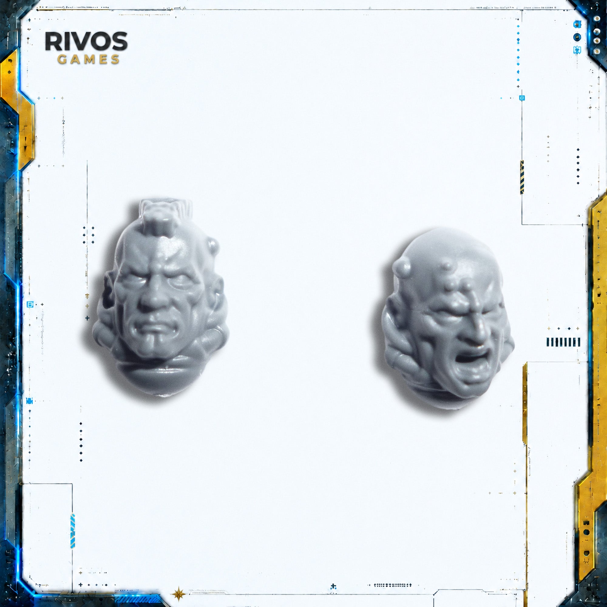 Warhammer 40K Adeptus Custodes Custodian Guard Heads x 2 - Bits (Bitz)