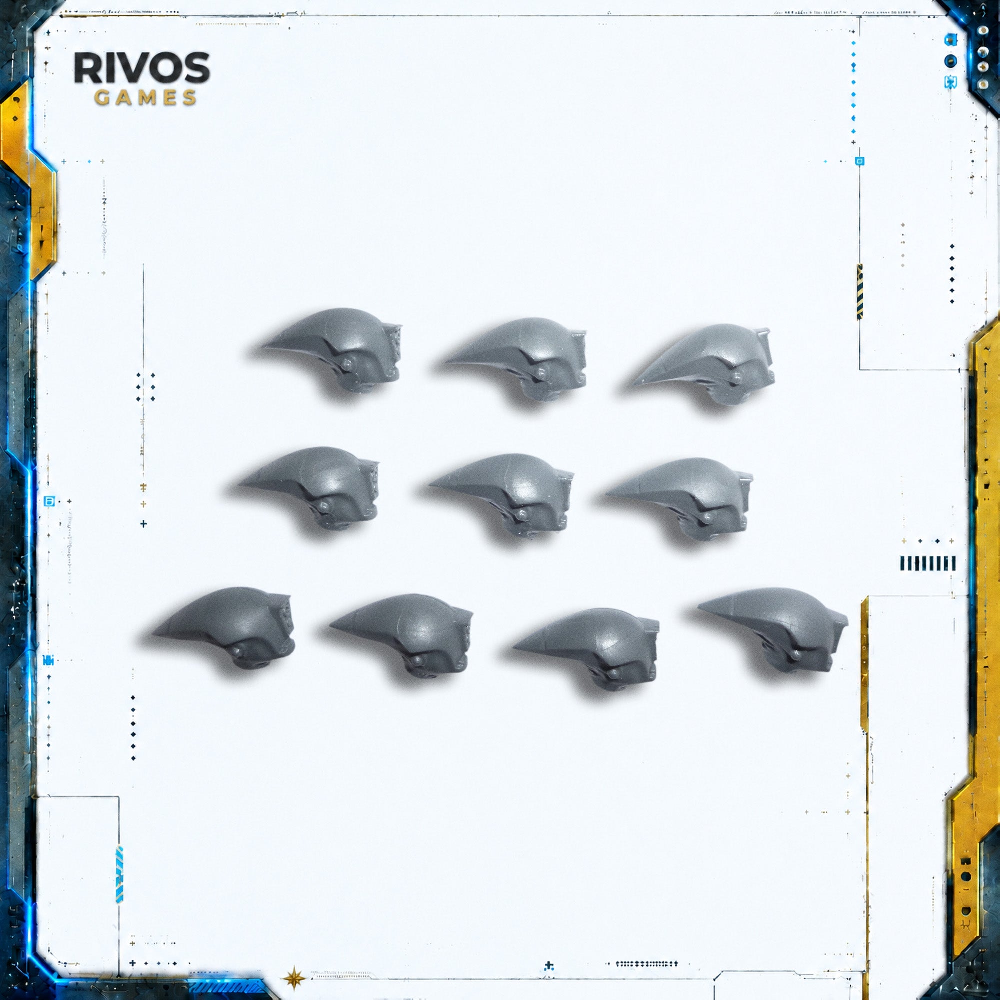 Warhammer 40K Tau Empire Pathfinder Team Heads x 10 - Bits (Bitz)
