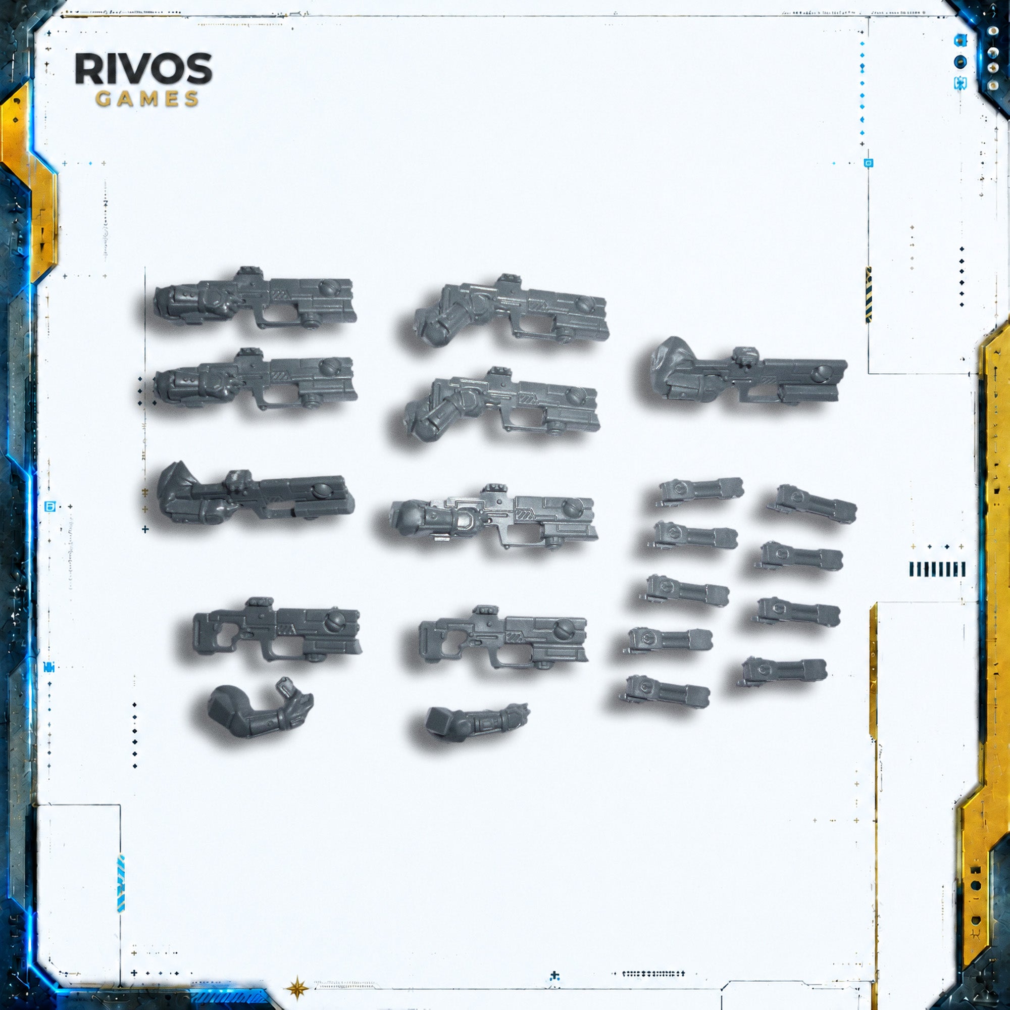 Warhammer 40K Tau Empire Pathfinder Team Pulse Carbines x 9 - Bits (Bitz)