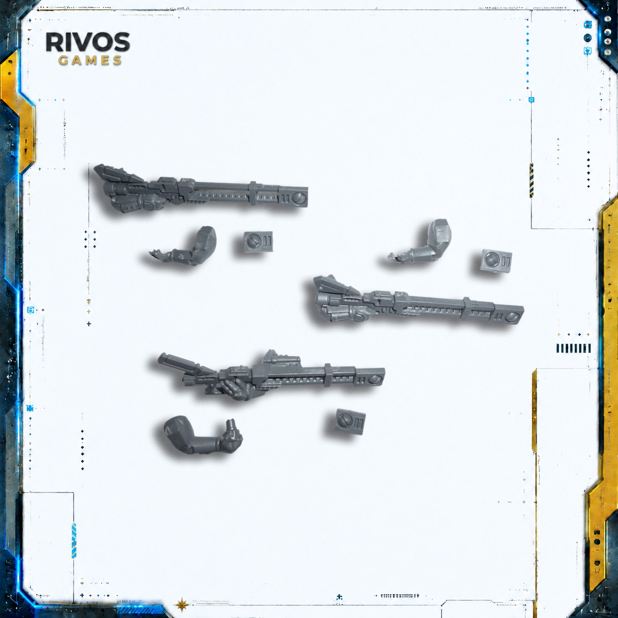 Warhammer 40K Tau Empire Pathfinder Team Rail Rifles x 3 - Bits (Bitz)