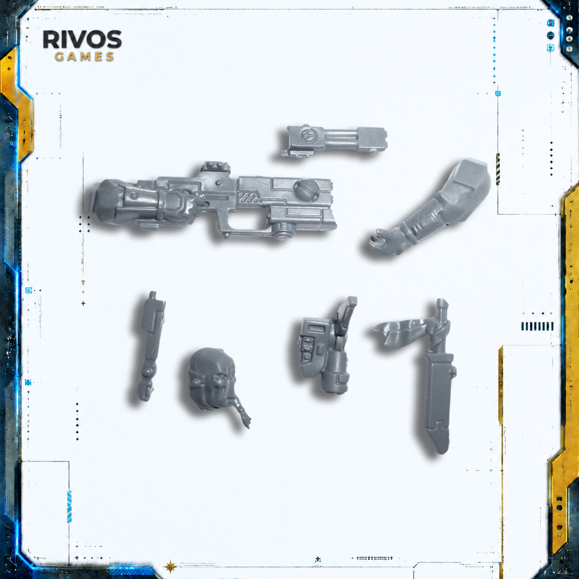 Warhammer 40K Tau Empire Pathfinder Team Shas ui Head and Weapons - Bits (Bitz)