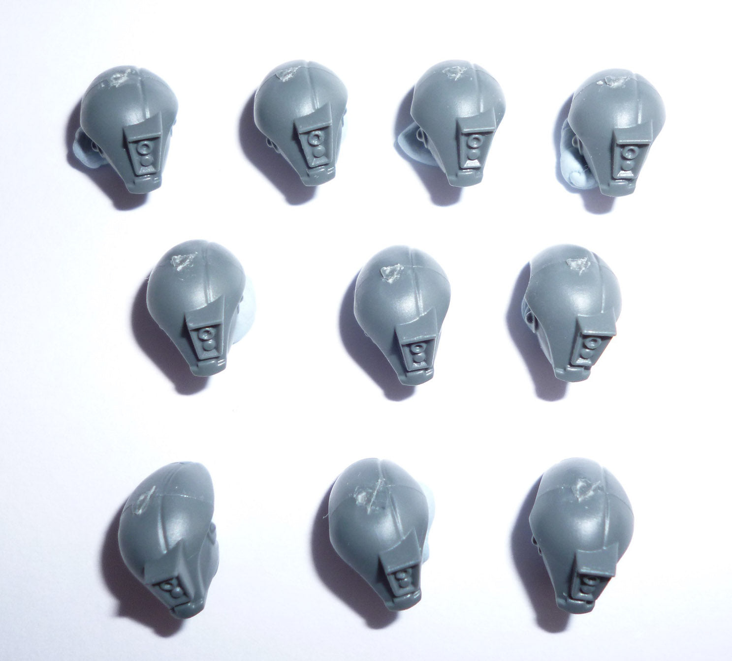 Tau Empire Fire Warriors Heads x 10 A - Warhammer - Spare Part