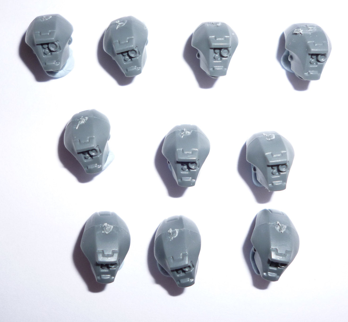 Tau Empire Fire Warriors Heads x 10 B - Warhammer - Spare Part
