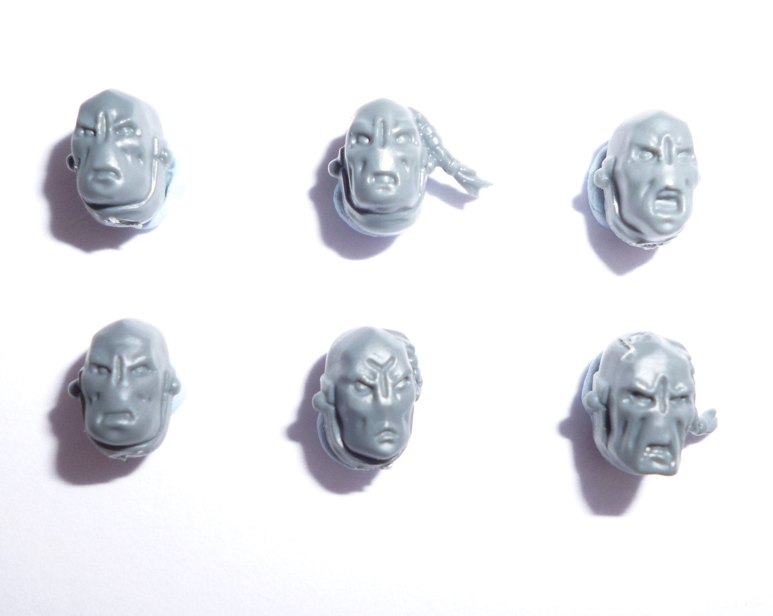 Tau Empire Fire Warriors Heads x 6 - Warhammer - Authentic Sprue