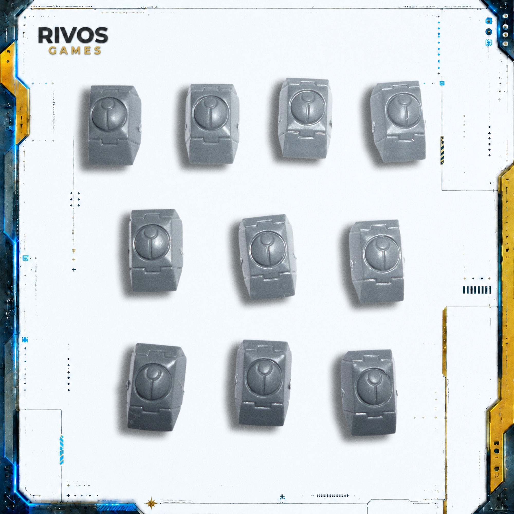 Warhammer 40K Tau Empire Fire Warriors Left Shoulder Pads x 10 B - Bits (Bitz)
