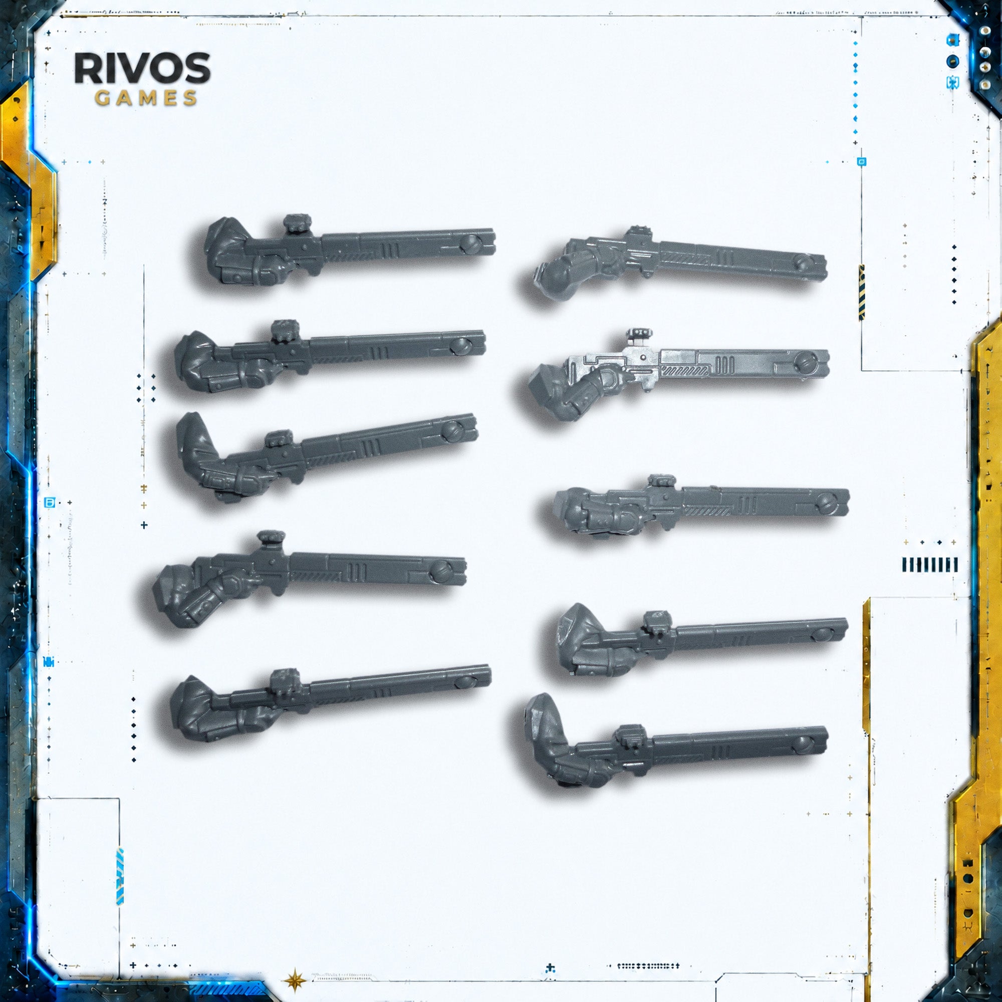 Warhammer 40K Tau Empire Fire Warriors Pulse Rifles x 10 - Bits (Bitz)