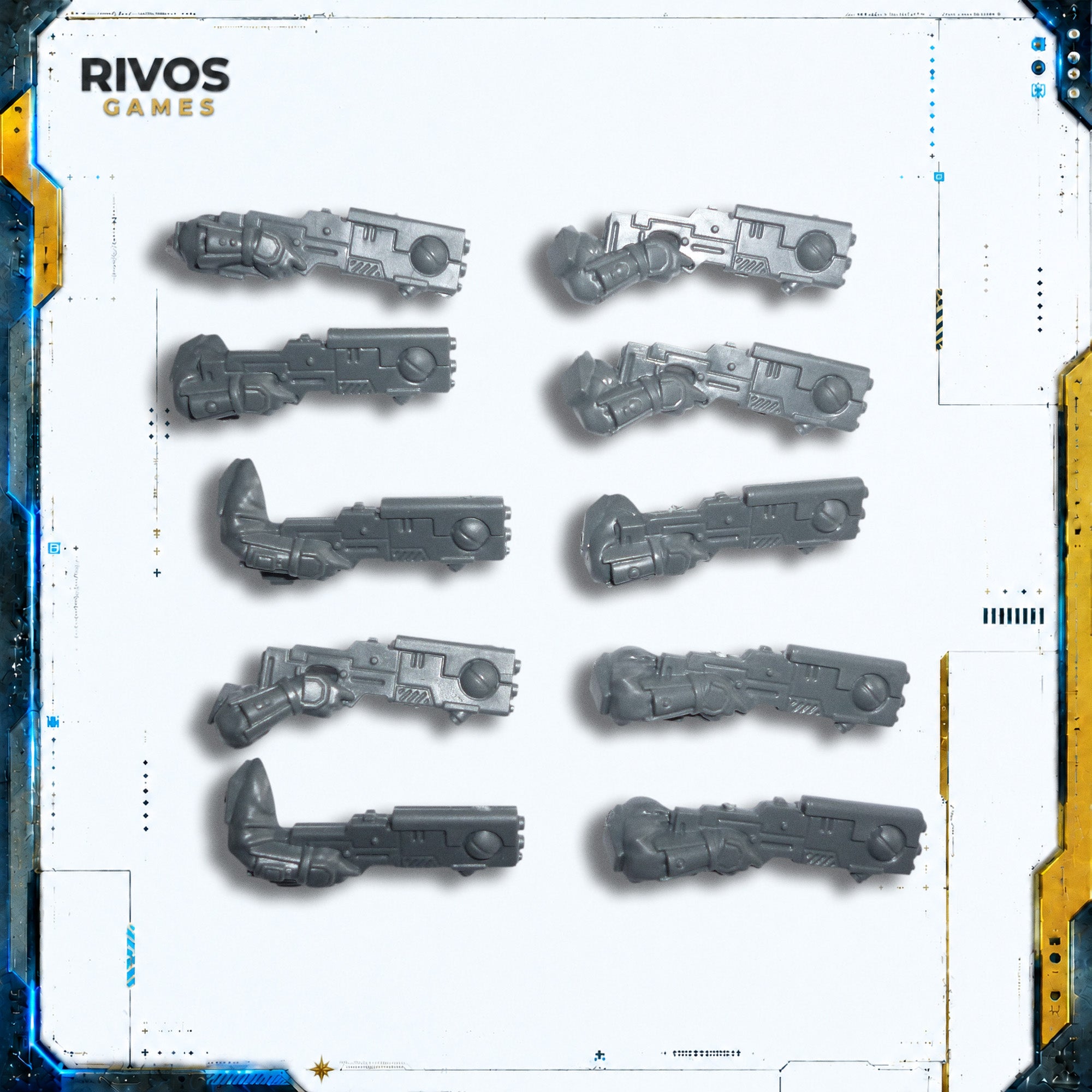 Warhammer 40K Tau Empire Fire Warriors Pulse Blasters x 10 - Bits (Bitz)