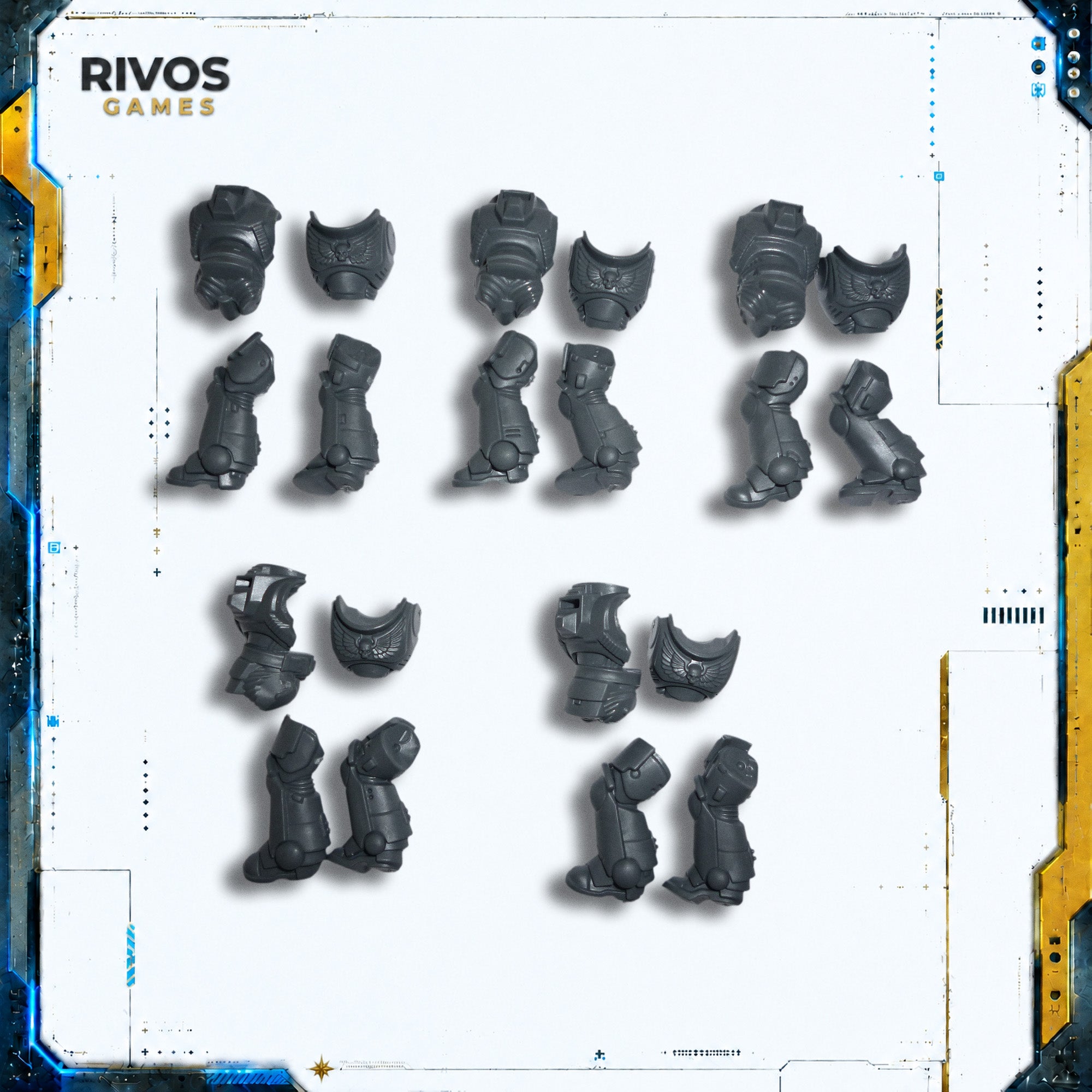 Warhammer 40K Space Marines Primaris Hellblasters Torso and Legs x 5 - Bits (Bitz)
