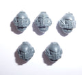 Space Marines Primaris Hellblasters Helmets x 5 - Space Marines - Authentic Sprue
