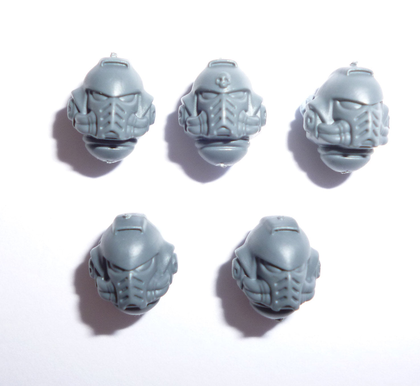 Space Marines Primaris Hellblasters Helmets x 5 - Space Marines - Authentic Sprue