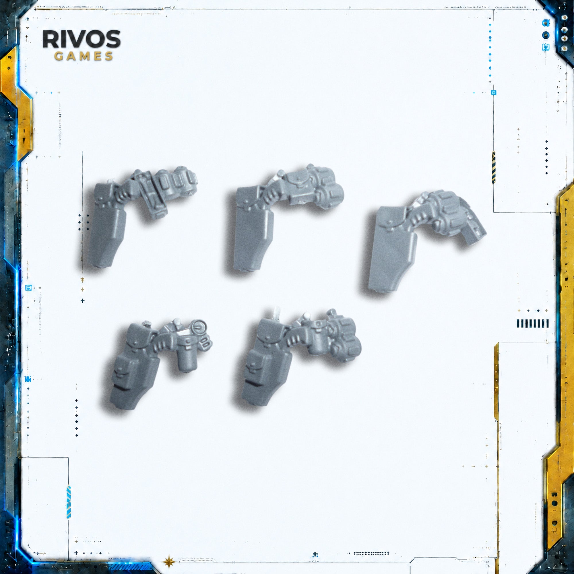 Warhammer 40K Space Marines Primaris Hellblasters Holstered Pistols x 5 - Bits (Bitz)