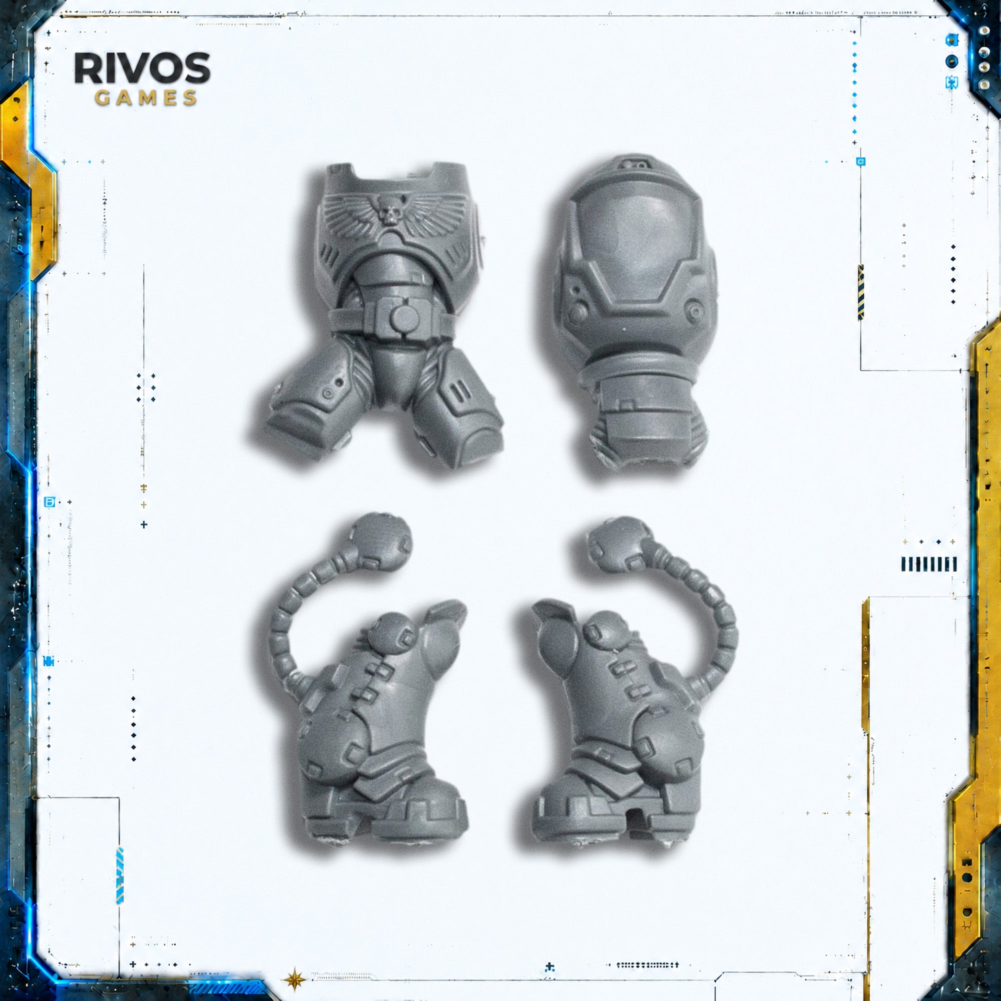 Warhammer 40K Space Marines Heavy Intercessors Legs and Torso B - Bits (Bitz)