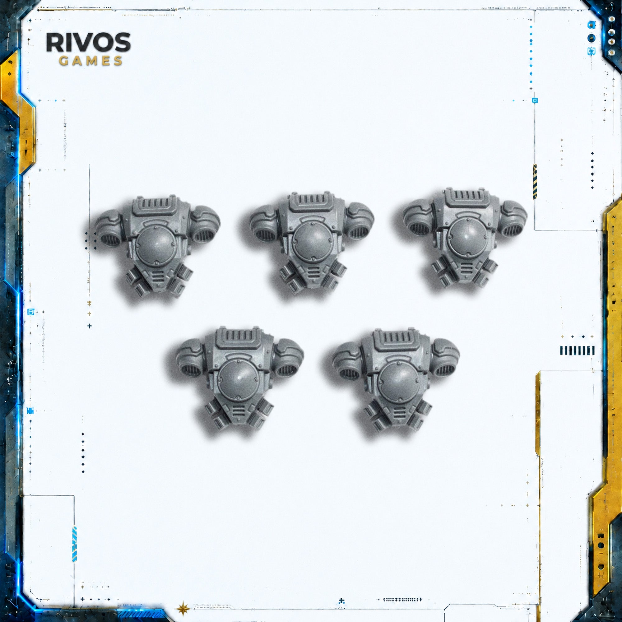 Warhammer 40K Space Marines Heavy Intercessors Backpacks x 5 - Bits (Bitz)
