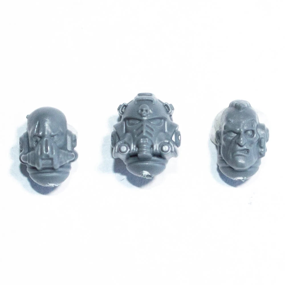 Warhammer 40K Space Marines Heavy Intercessors Sergeant Heads x 3 Bits Bitz