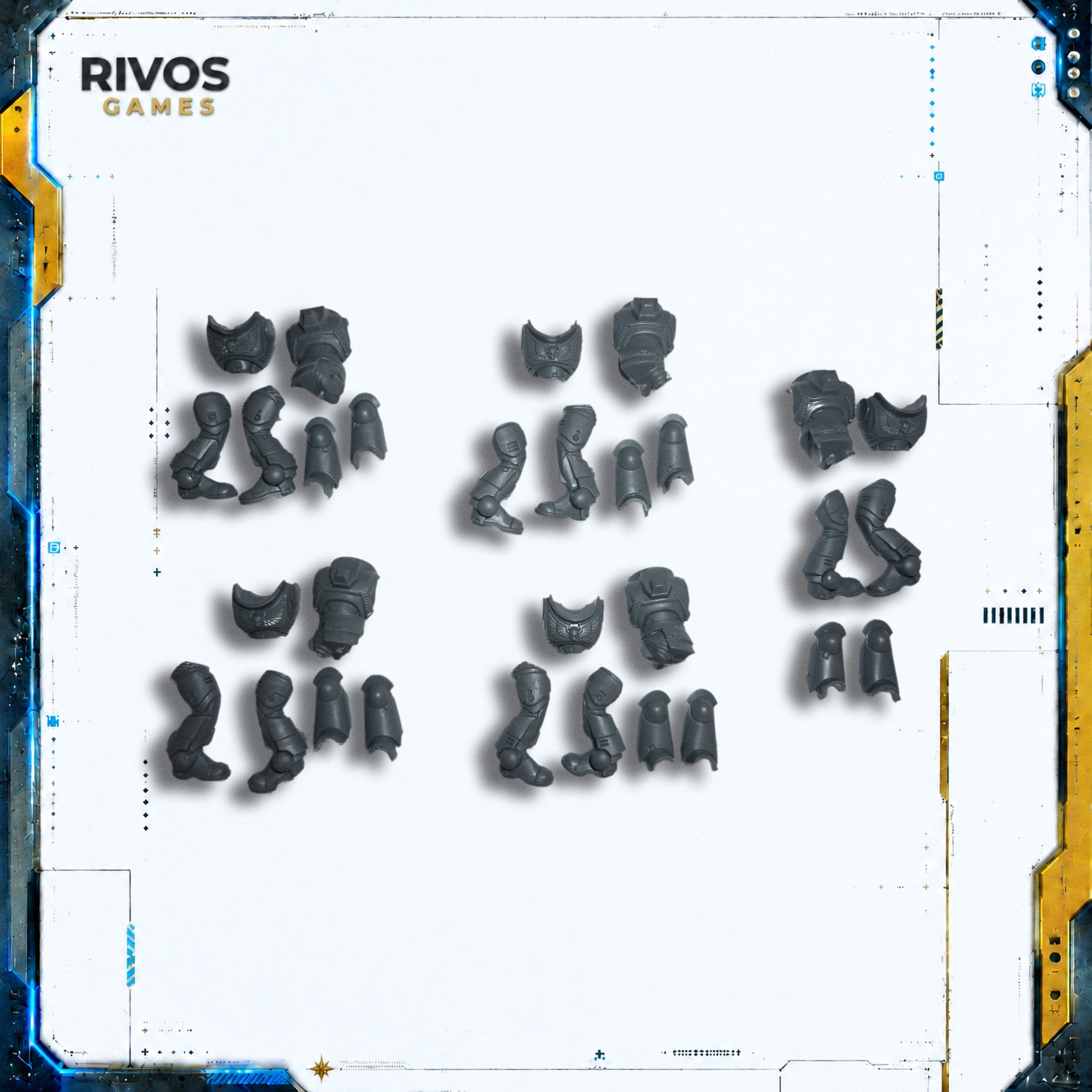 Warhammer 40K Space Marines Primaris Intercessors Torso and Legs x 5 - Bits (Bitz)