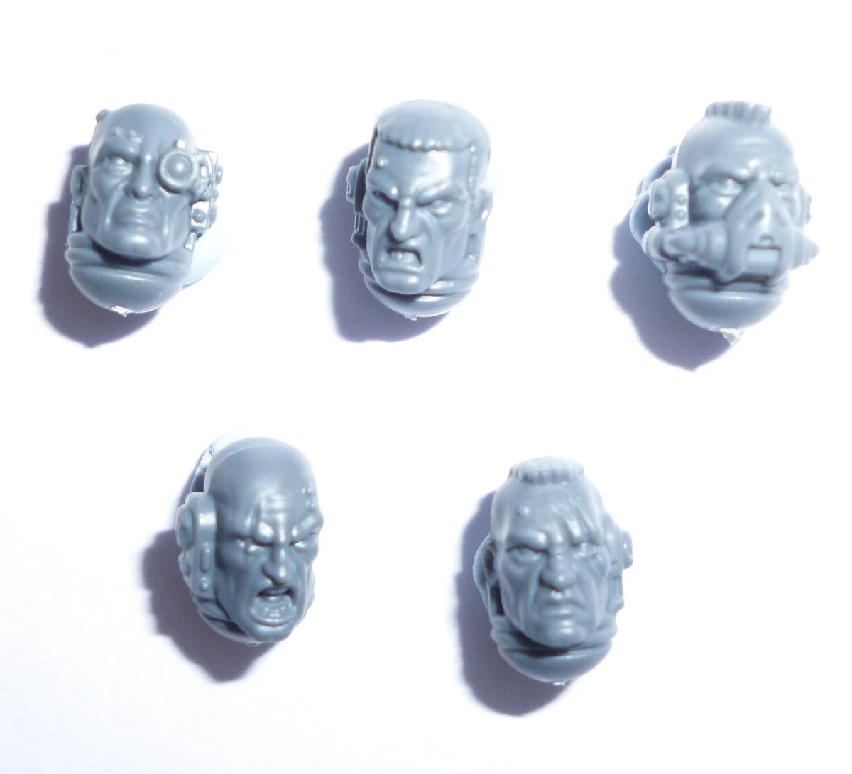 Warhammer 40K Space Marines Primaris Intercessors Heads x 5 Bits Bitz