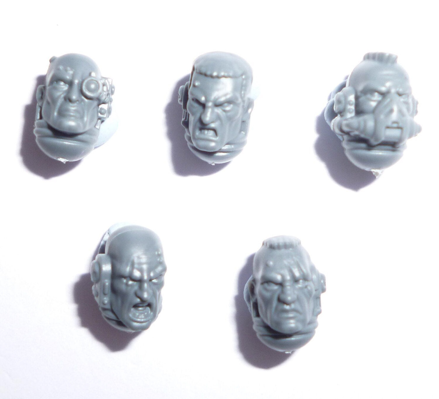 Space Marines Primaris Intercessors Heads x 5 - Space Marines - Conversion Part