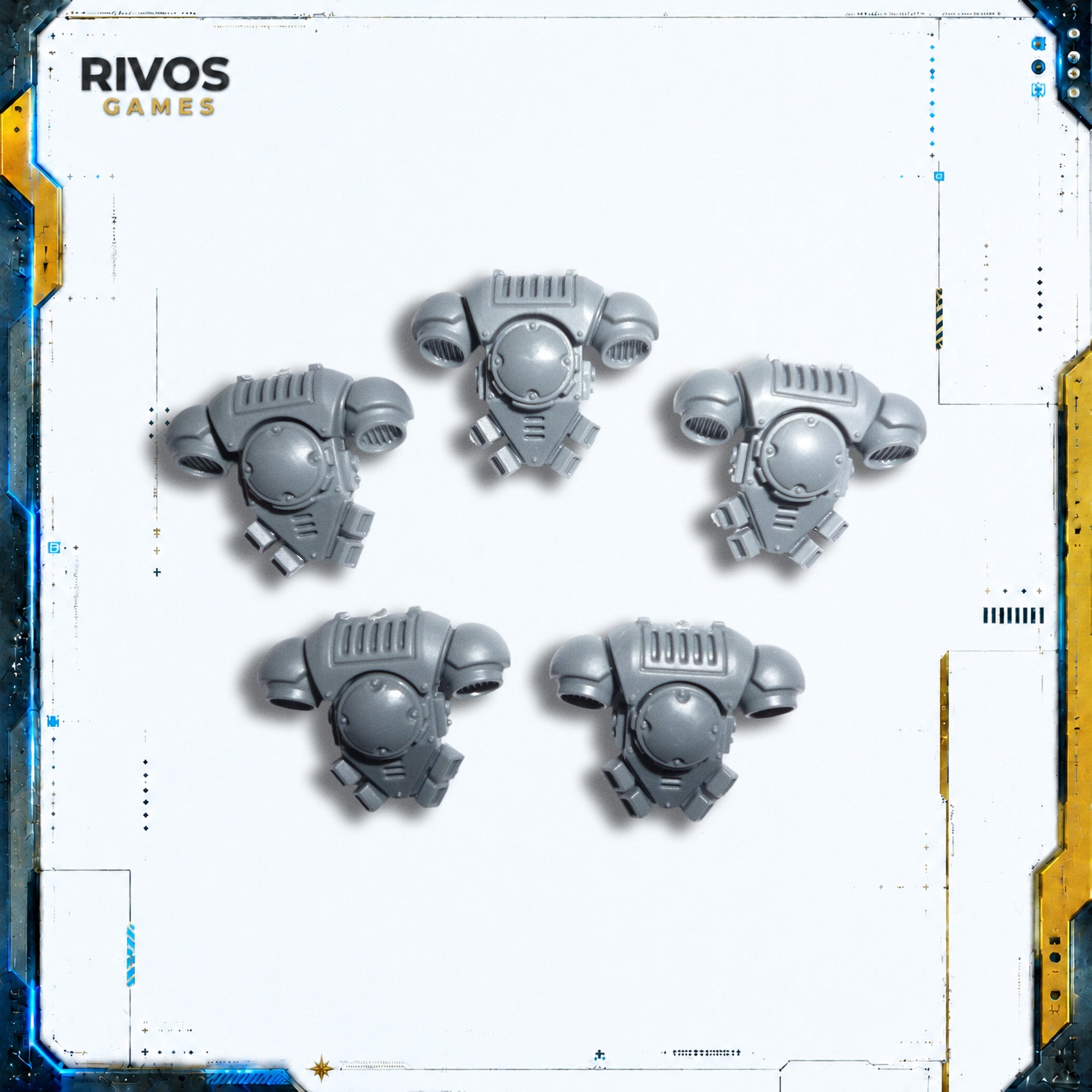 Warhammer 40K Space Marines Primaris Intercessors Backpacks x 5 - Bits (Bitz)