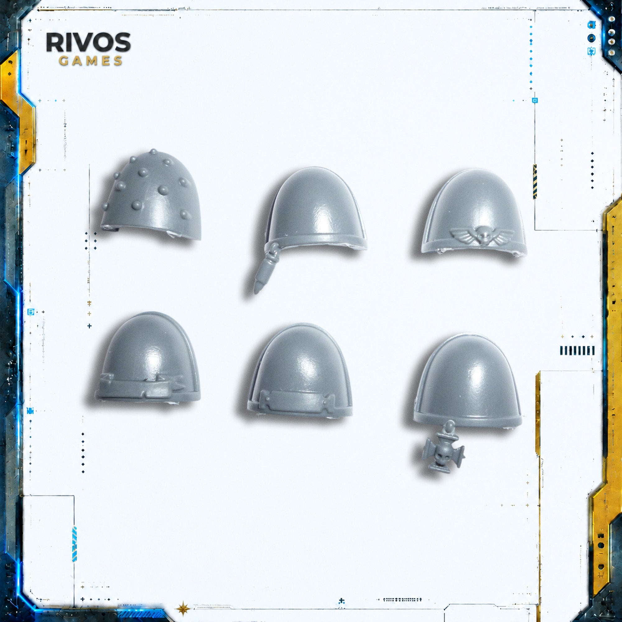Warhammer 40K Space Marines Primaris Intercessors Shoulder Pads x 6 - Bits (Bitz)