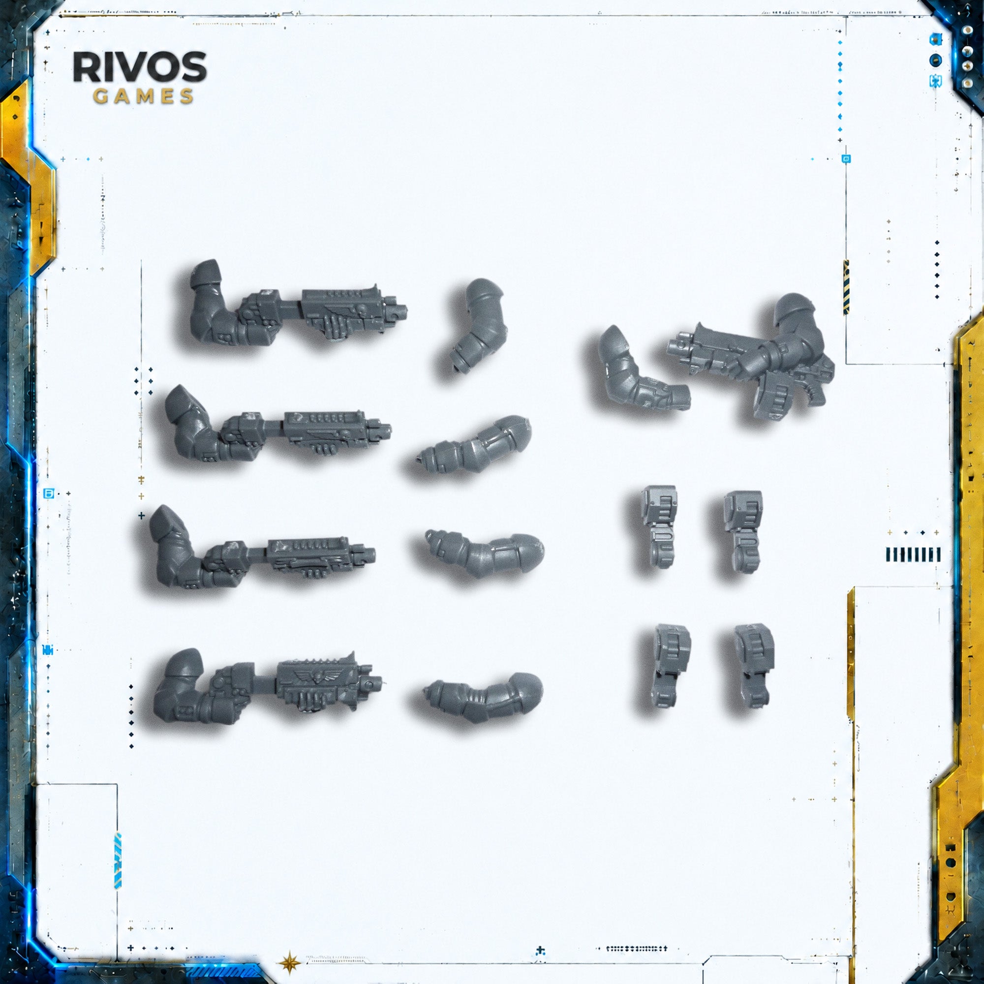 Warhammer 40K Space Marines Primaris Intercessors Auto Bolt Rifles x 5 - Bits (Bitz)