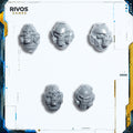 Warhammer 40K Space Marines Primaris Reivers Heads A x 5 - Bits (Bitz)