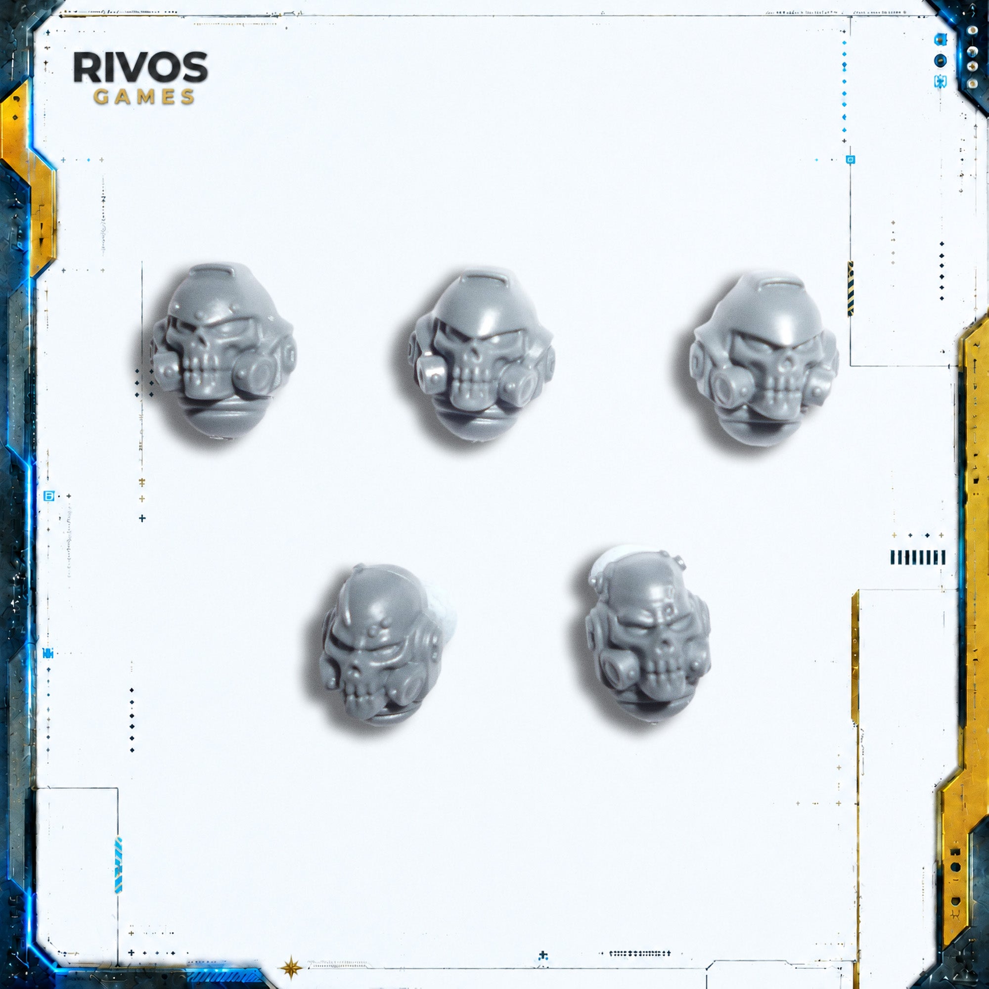Warhammer 40K Space Marines Primaris Reivers Heads B x 5 - Bits (Bitz)