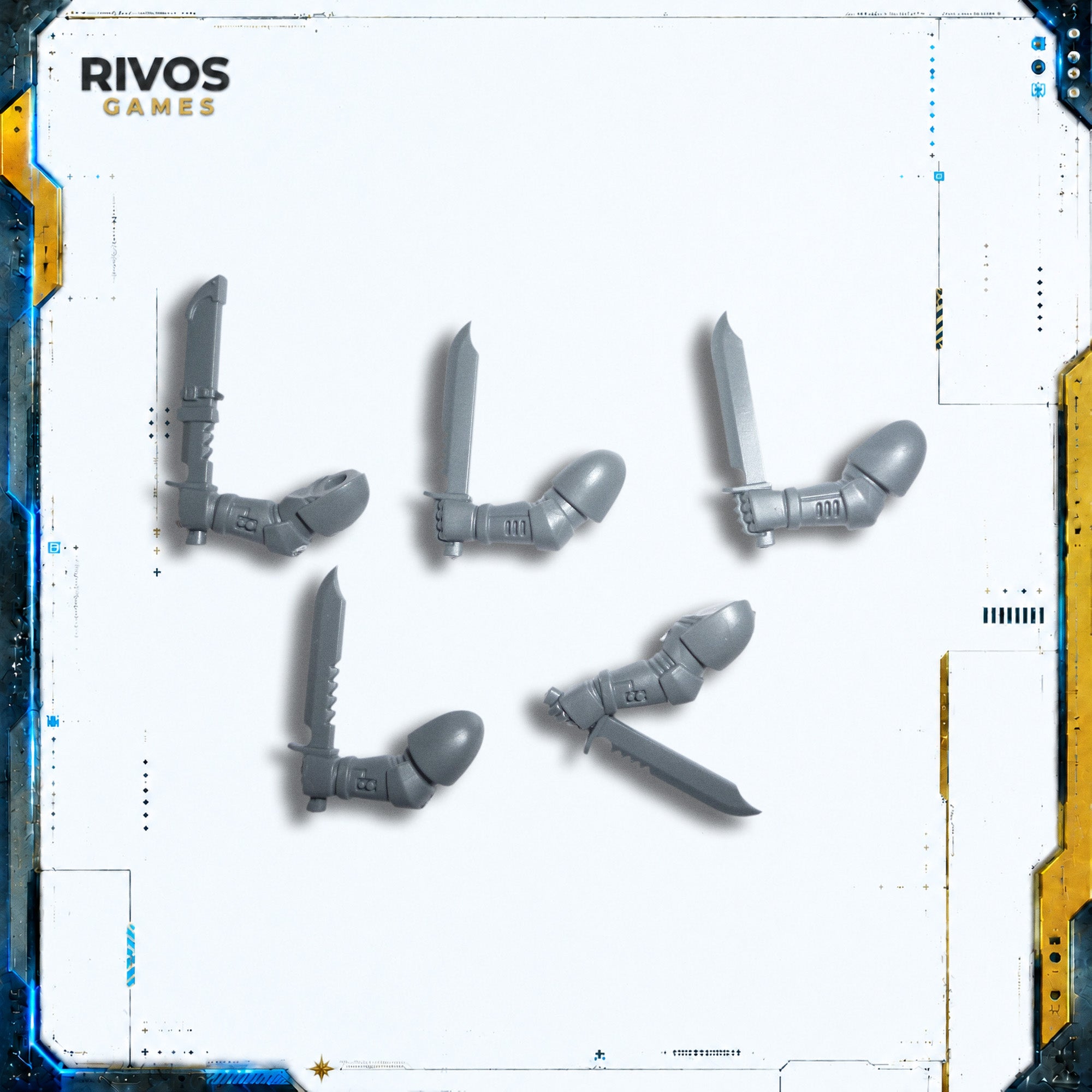 Warhammer 40K Space Marines Primaris Reivers Combat Knives x 5 - Bits (Bitz)