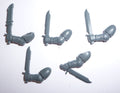 Space Marines Primaris Reivers Combat Knives x 5 - Space Marines - Authentic Sprue