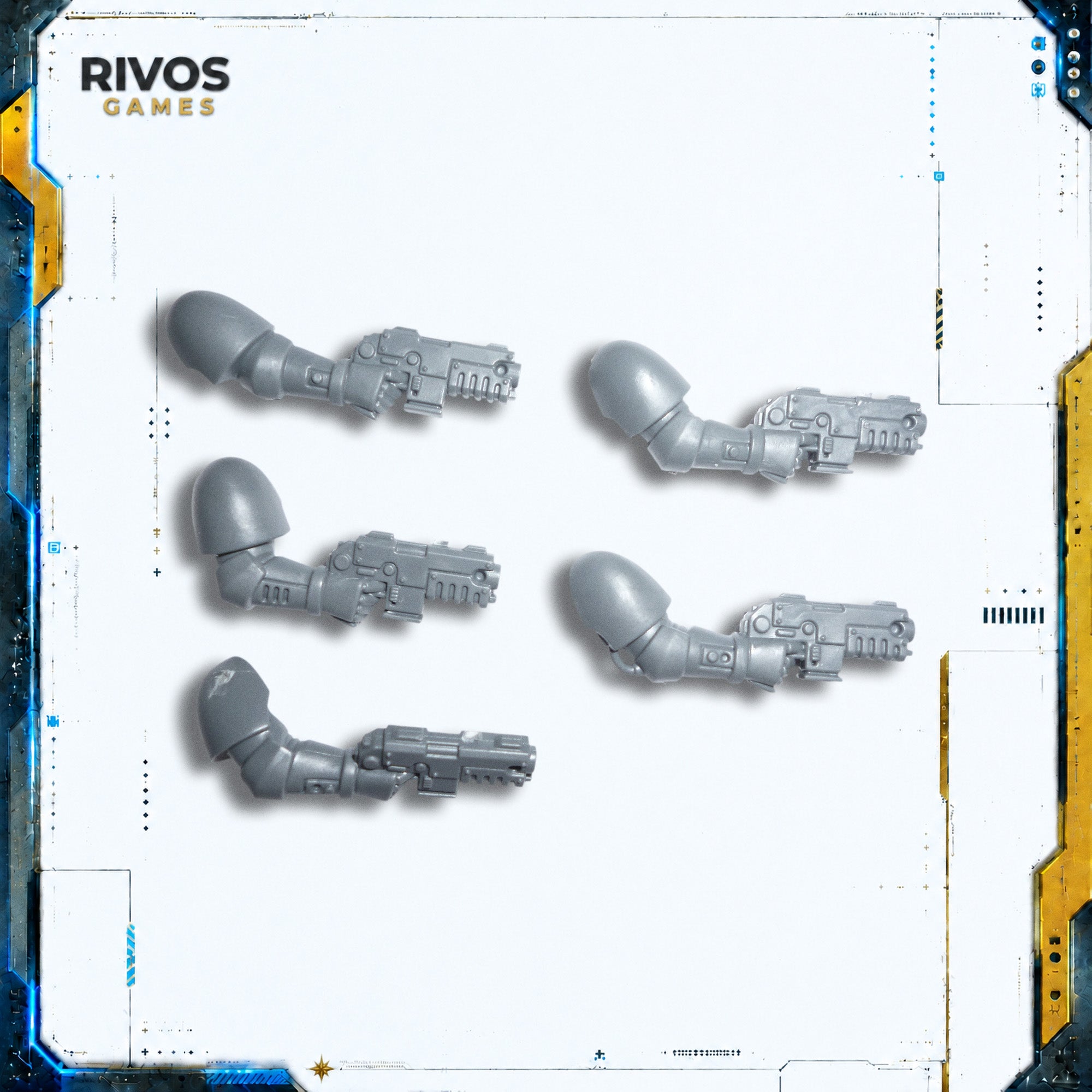 Warhammer 40K Space Marines Primaris Reivers Heavy Bolt Pistols x 5 - Bits (Bitz)