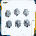 Warhammer 40K Space Marines Primaris Aggressors Heads x 6 - Bits (Bitz)