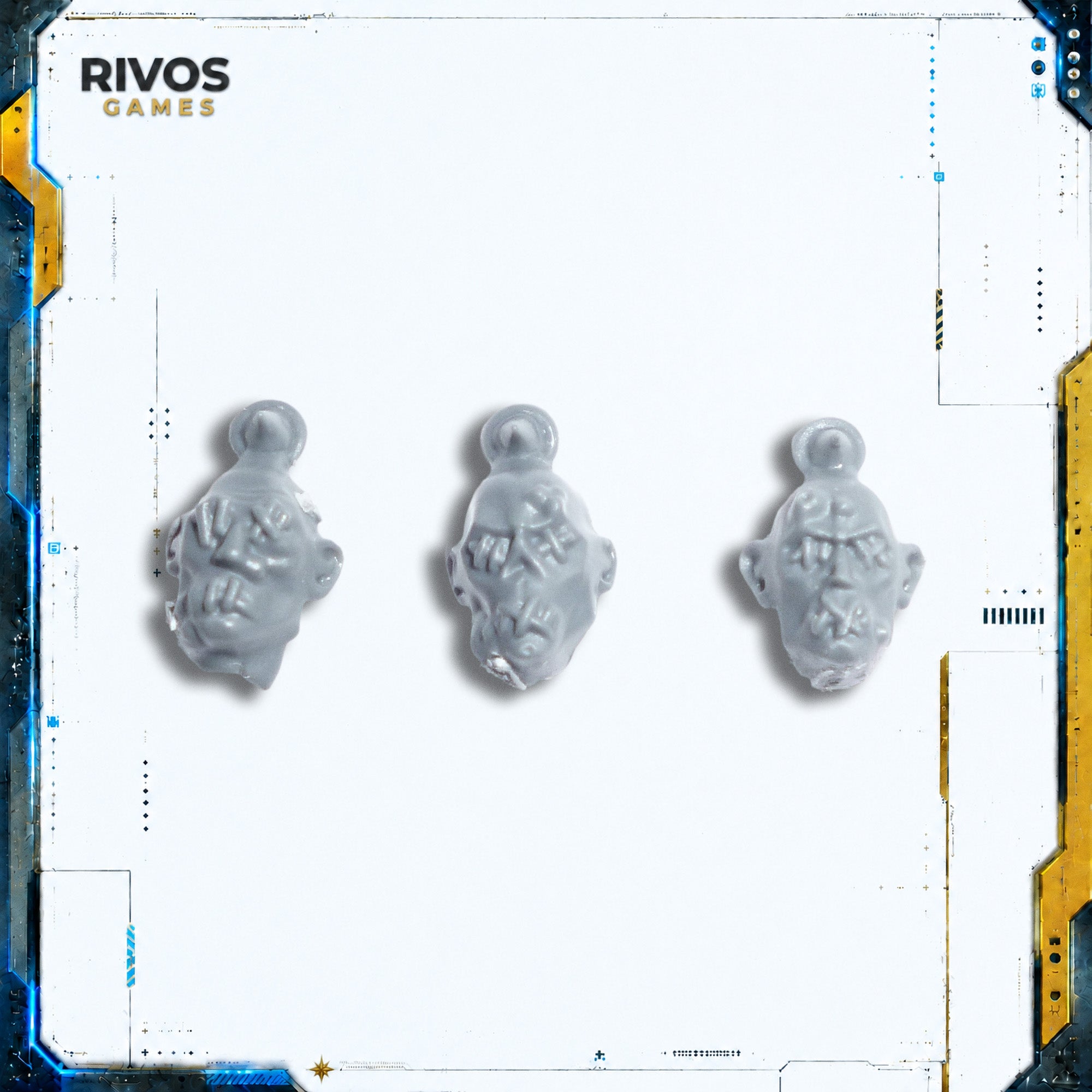 Warhammer Maggotkin of Nurgle Plague Drones Heads x 3 - Bits (Bitz)