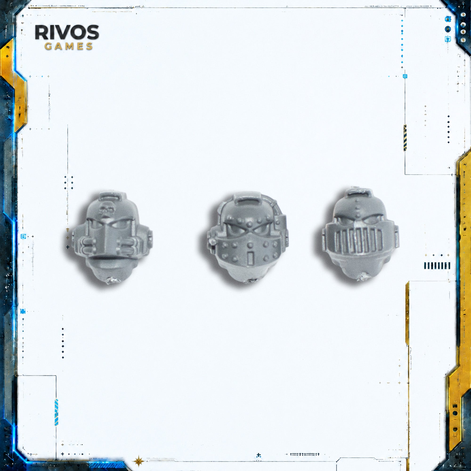 Warhammer 40K Space Marines Venerable Dreadnought Heads x 3 - Bits (Bitz)