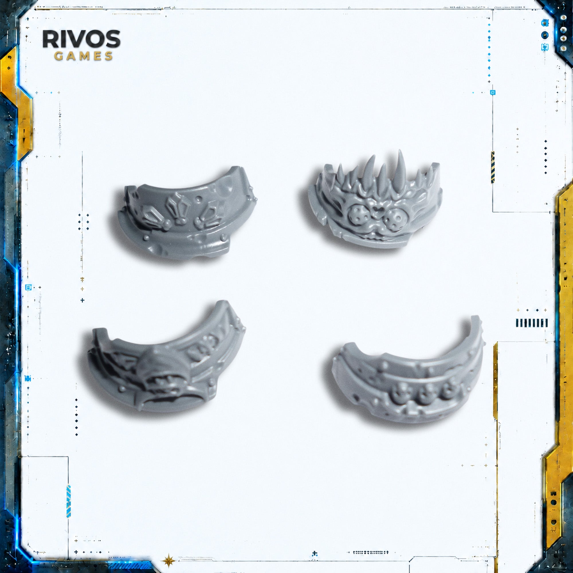 Warhammer 40K Death Guard Blightlord Terminators Shoulder Pads x 4 - Bits (Bitz)