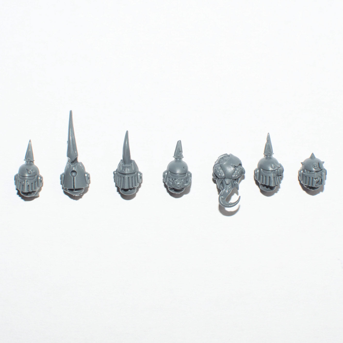 Death Guard Plague Marines Heads x 7 B - Warhammer - Conversion Part