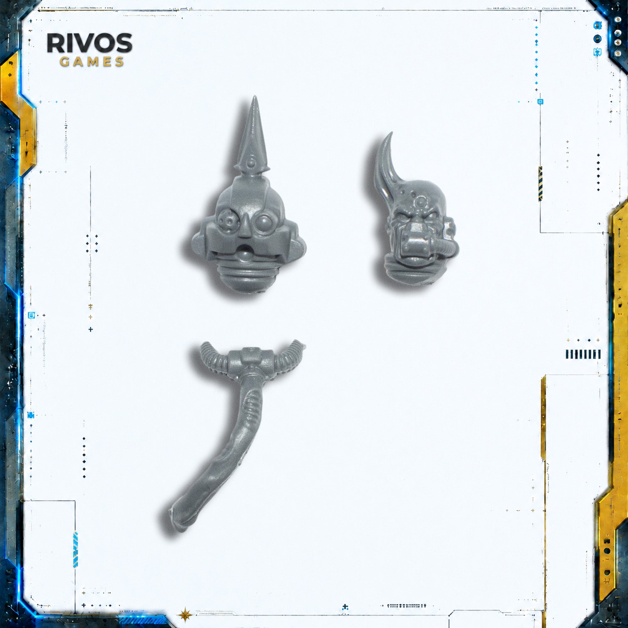 Warhammer 40K Death Guard Plague Marines Champion Heads - Bits (Bitz)