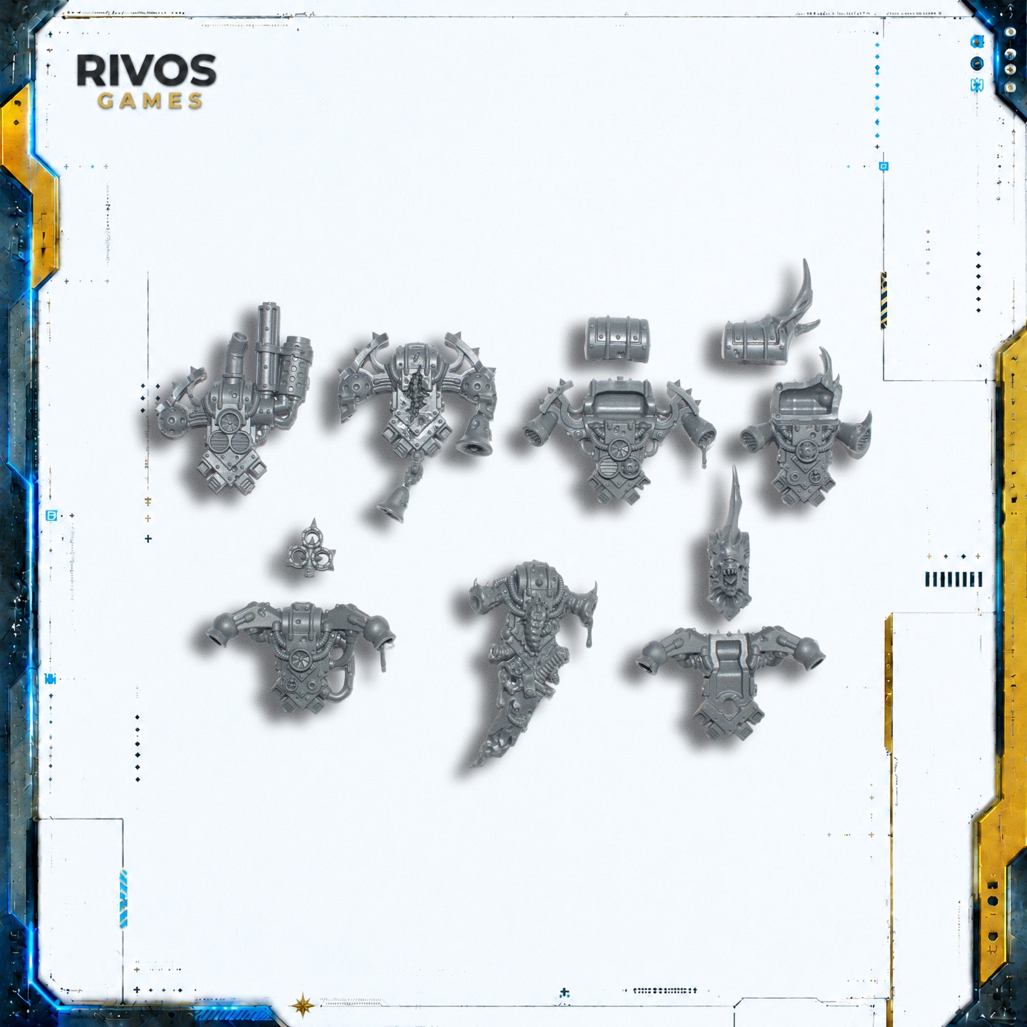 Warhammer 40K Death Guard Plague Marines Backpacks x 7 - Bits (Bitz)