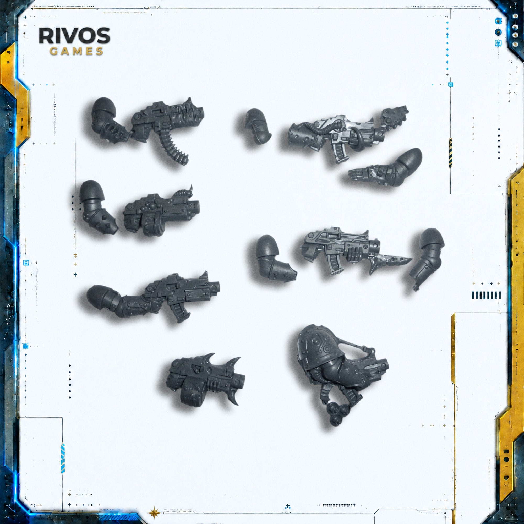 Warhammer 40K Death Guard Plague Marines Bolt Guns x 7 - Bits (Bitz)