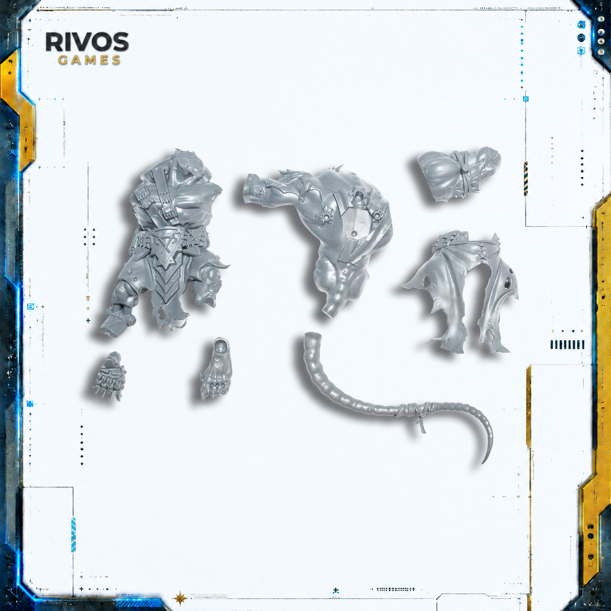 Warhammer Skaven Stormfiends Legs and Torso B - Bits (Bitz)