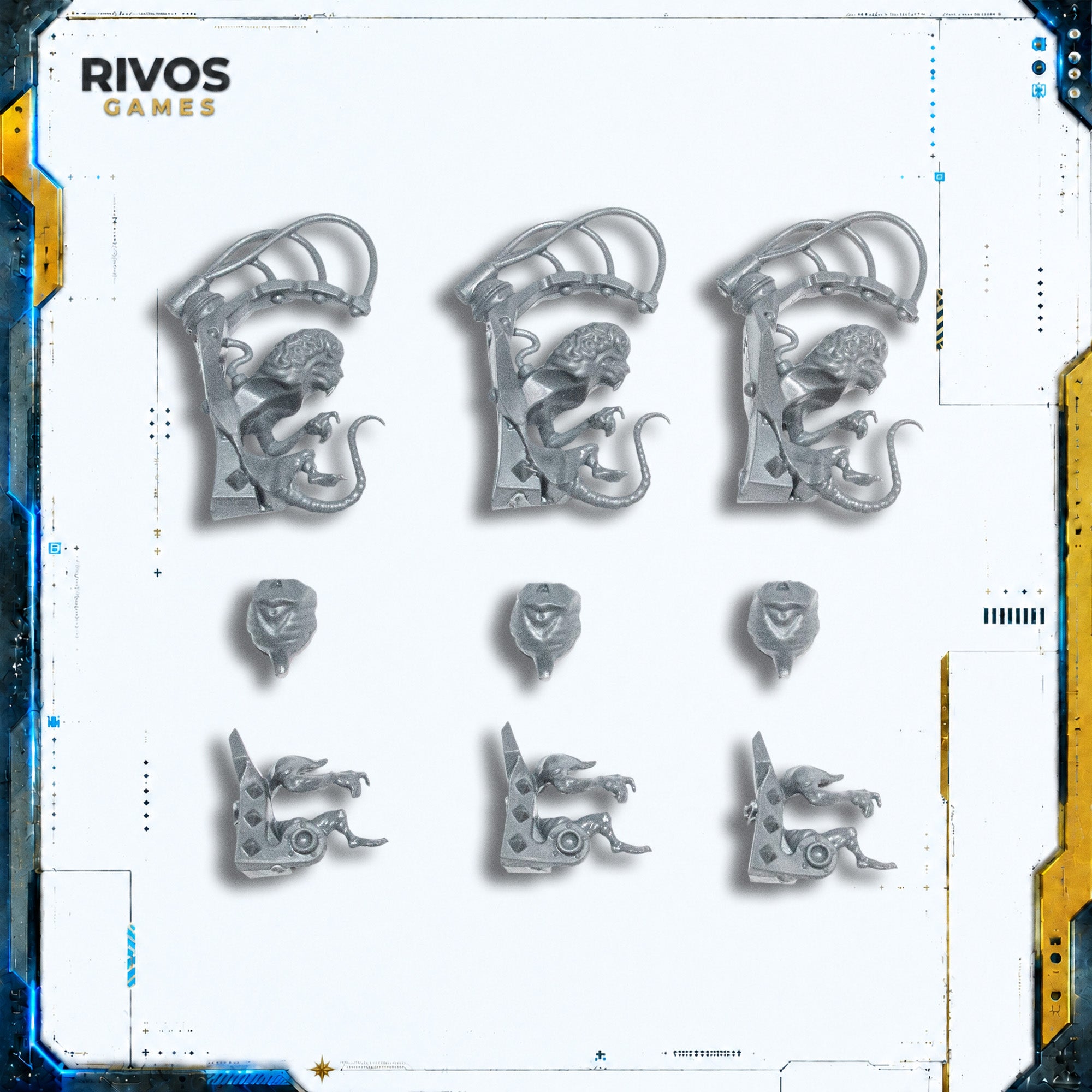 Warhammer Skaven Stormfiends Brain Rats x 3 - Bits (Bitz)