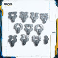 Warhammer Blades of Khorne Blood Warriors Heads x 11 - Bits (Bitz)