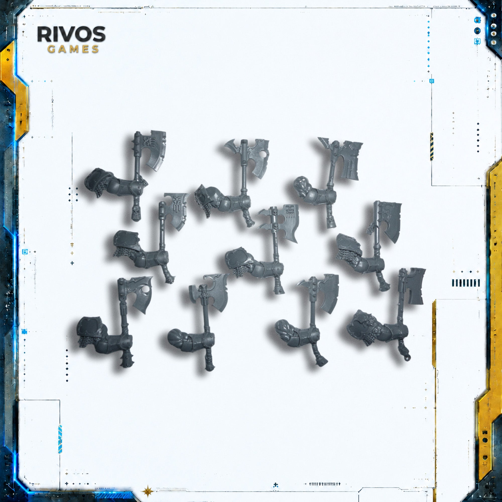 Warhammer Blades of Khorne Blood Warriors Goreaxe x 10 B - Bits (Bitz)