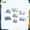Warhammer Blades of Khorne Blood Warriors Shoulder Pads x 7 A - Bits (Bitz)